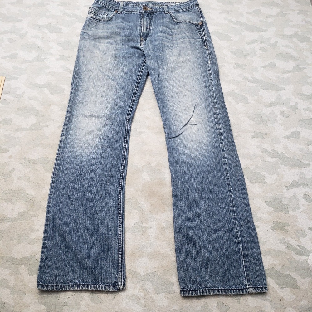 Vintage Silvertab Jeans Mens 34x34 Y2k Blue Boot Cut Pockets Denim Medium Wash